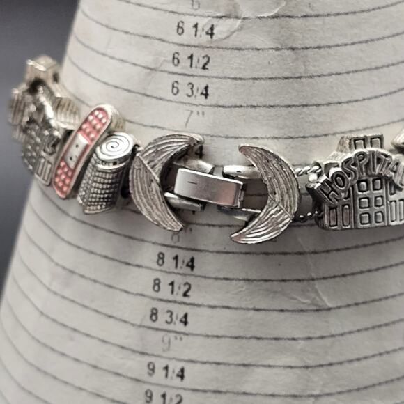 Nurse Slide Charm Bracelet Medical Field Gift Nurse Appreciation - Picture 5 of 6